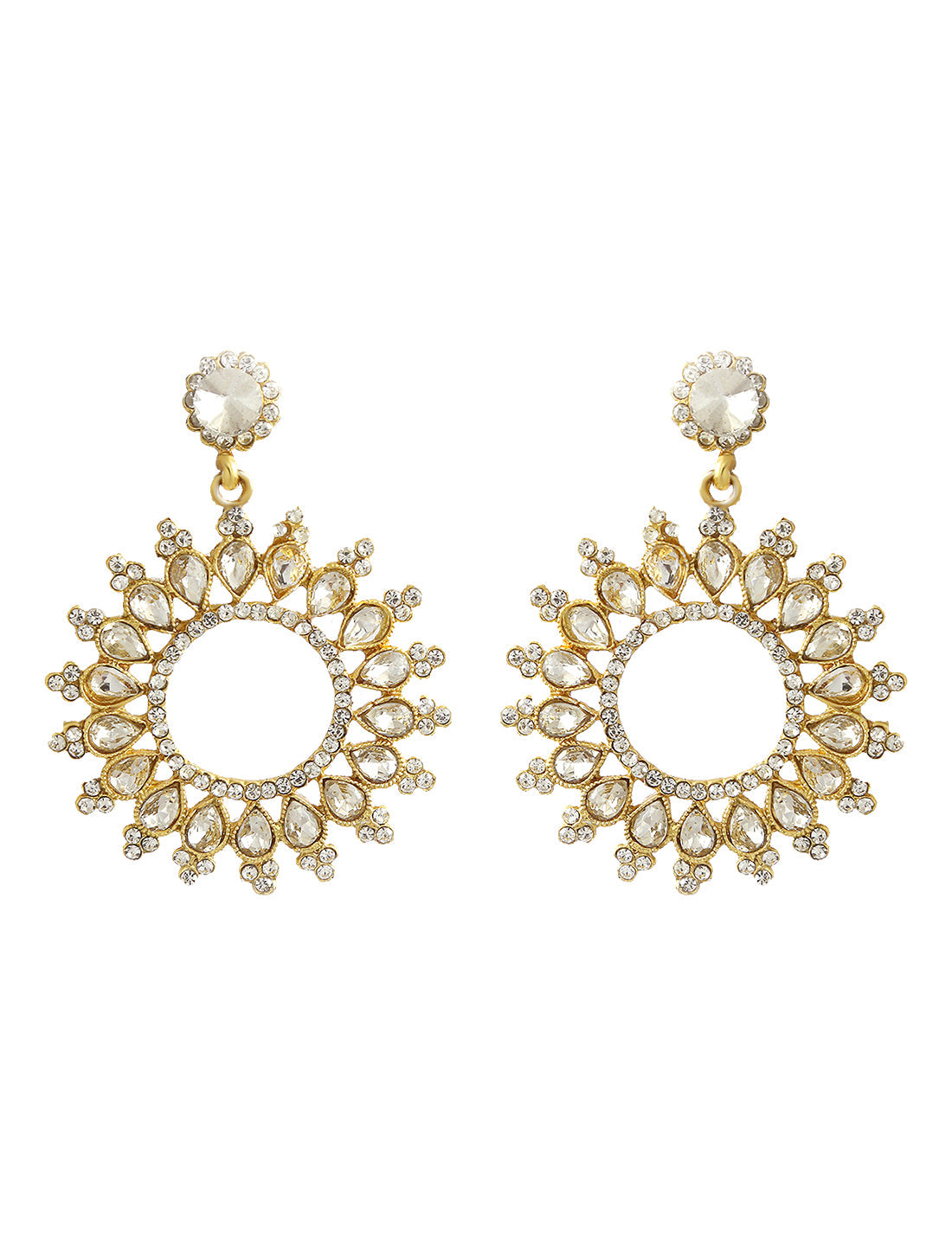 Silver-Plated Alloy Diva Look Stylish Contemporary Earrings - The Pari - Distacart
