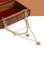 Silver-Plated Alloy Geometric Stones Choker Necklace - The Pari