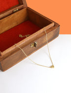 Gold-Polished Alloy Denty Look Heart Necklace - The Pari