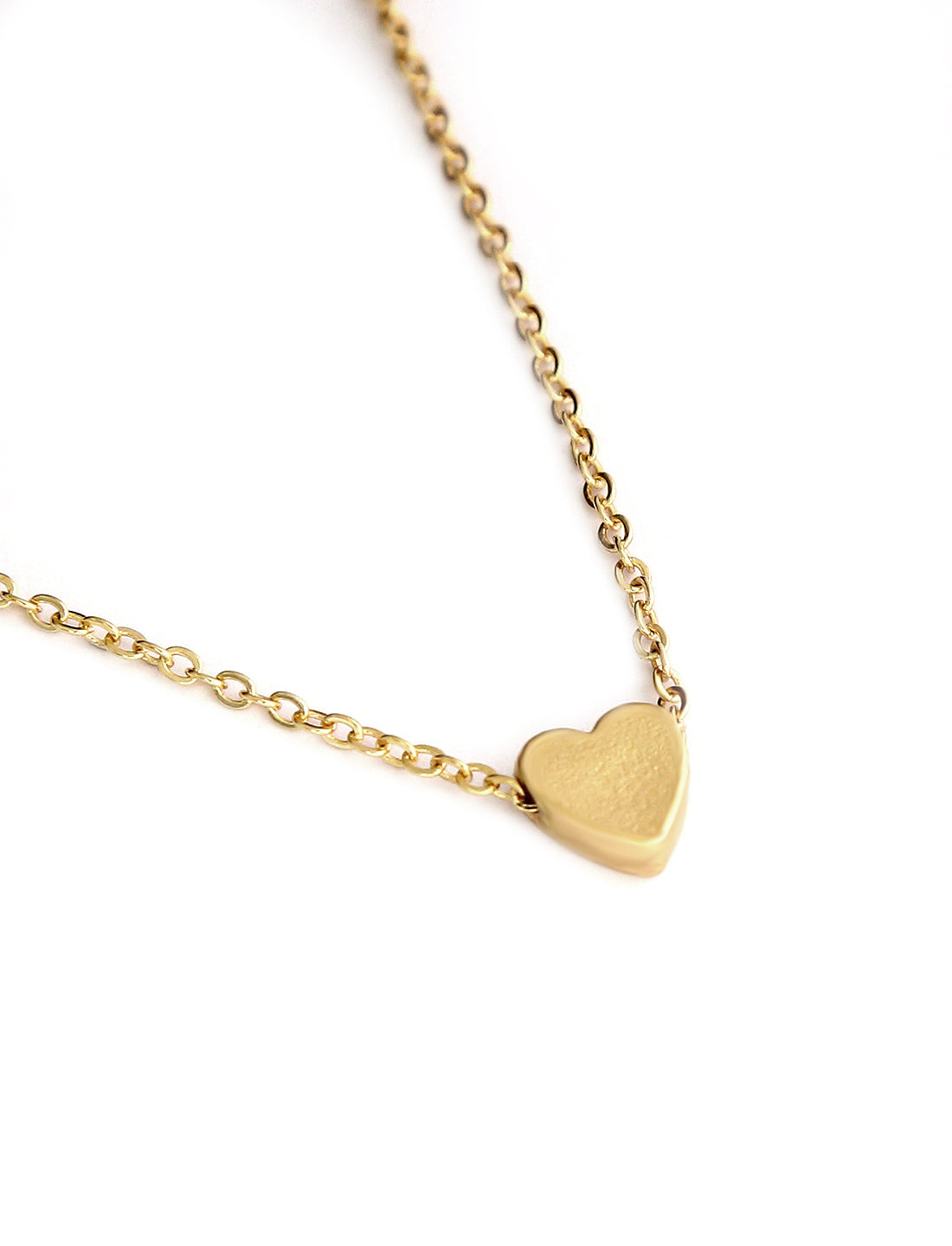 Gold-Polished Alloy Denty Look Heart Necklace - The Pari