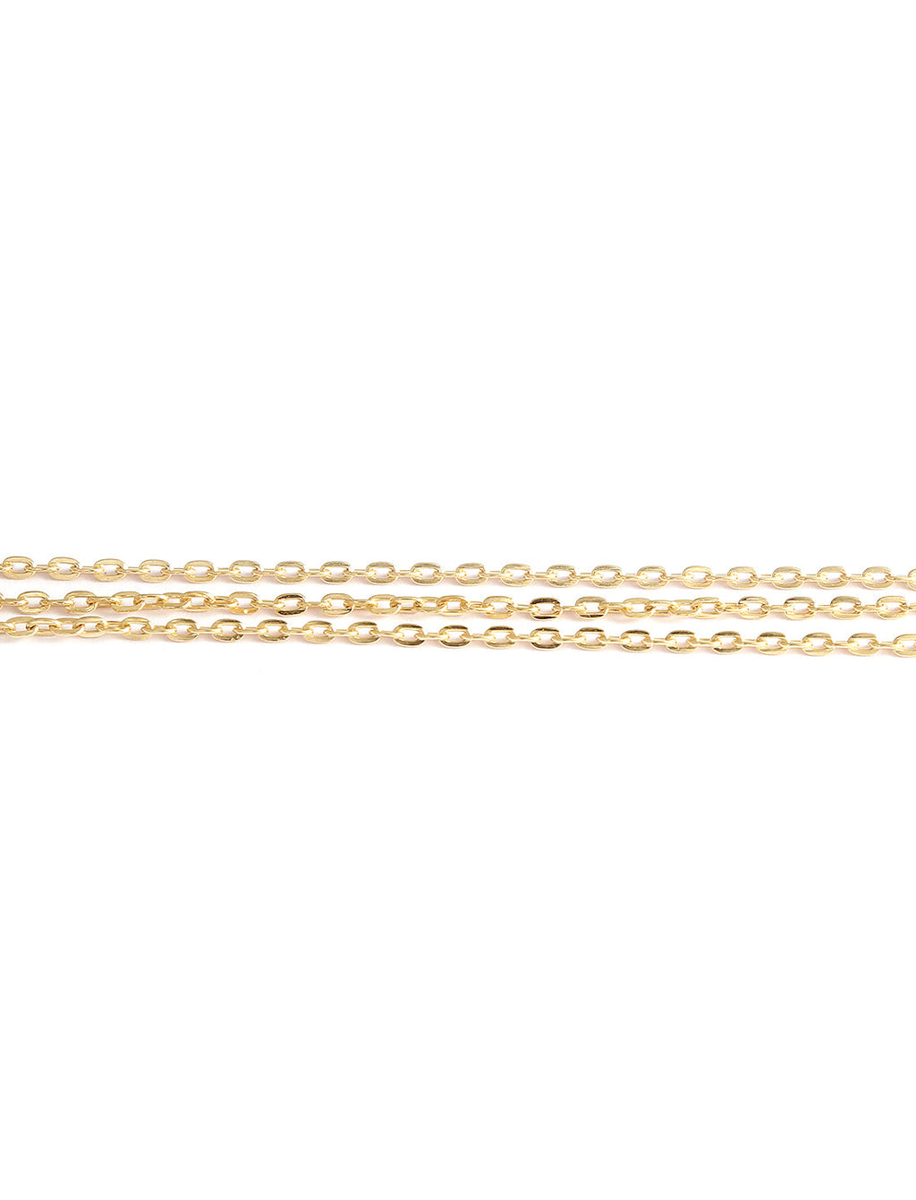 Gold-Polished Alloy Tripple Chain Necklace - The Pari