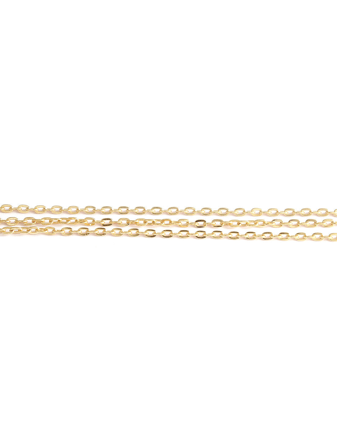 Gold-Polished Alloy Tripple Chain Necklace - The Pari