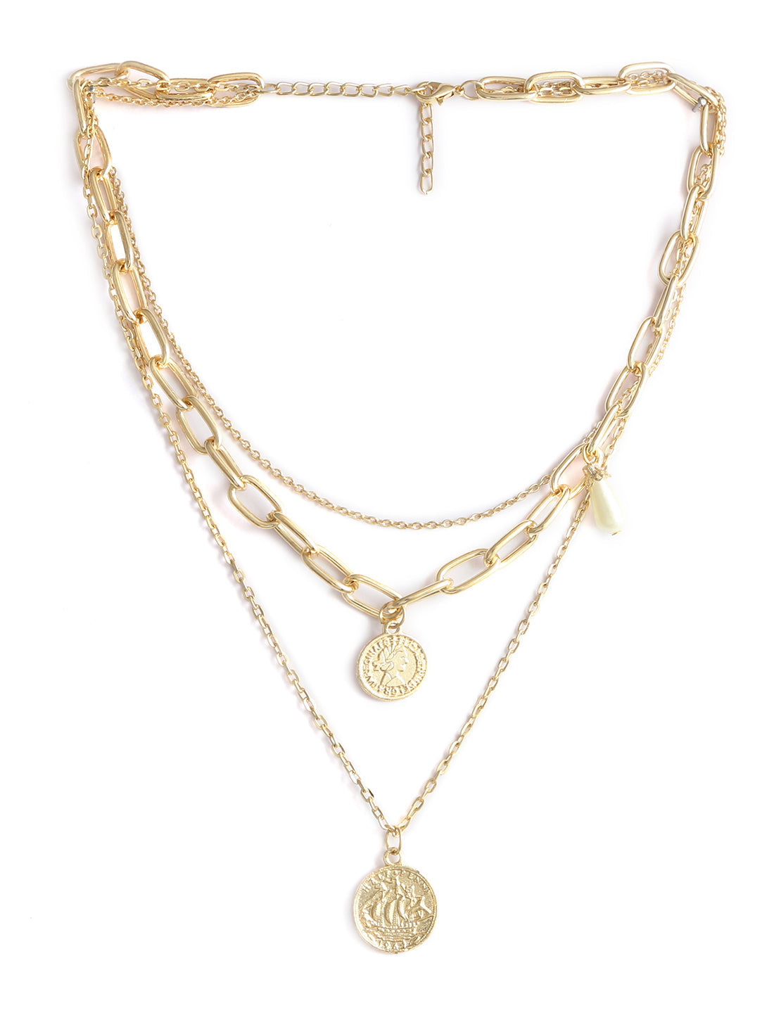 Silver-Plated Alloy Geometric Stones Choker Necklace - The Pari