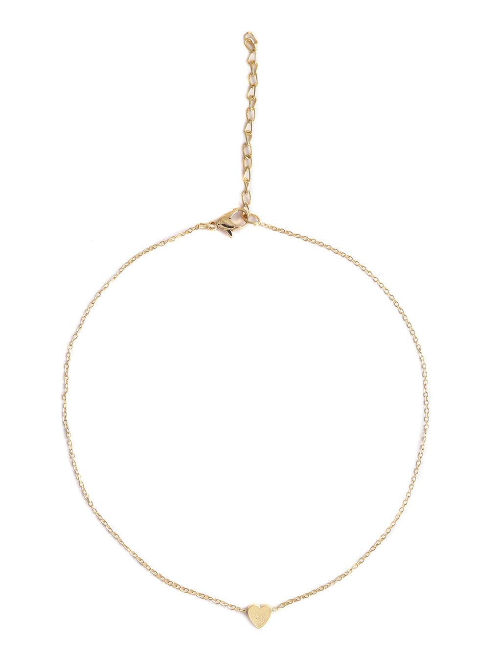 Gold-Polished Alloy Denty Look Heart Necklace - The Pari