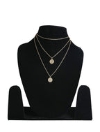 Gold-Polished Alloy Queen Coin Double Layer Necklace - The Pari