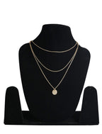 Gold-Polished Alloy Tripple Chain Necklace - The Pari