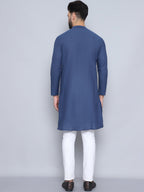 Even Apparels Men's Pure Cotton Grey Sherwani Kurta