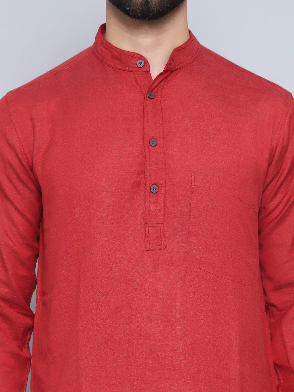 Even Apparels Men's Pure Cotton Rust Kurta