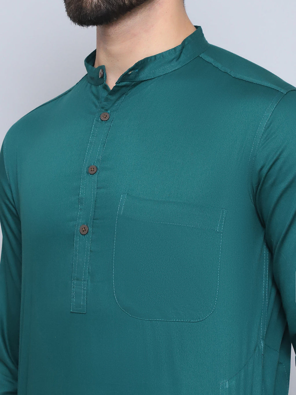 Even Apparels Men's Pure Cotton Green Kurta