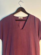 trueBrowns Purple Gauze Dress - Distacart