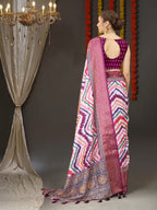 Vedant Vastram Wine Color Kanjeevaram Silk Saree - Wine