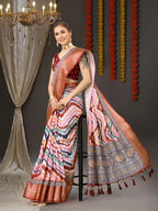 Vedant Vastram Maroon Color Kanjeevaram Silk Saree - Maroon
