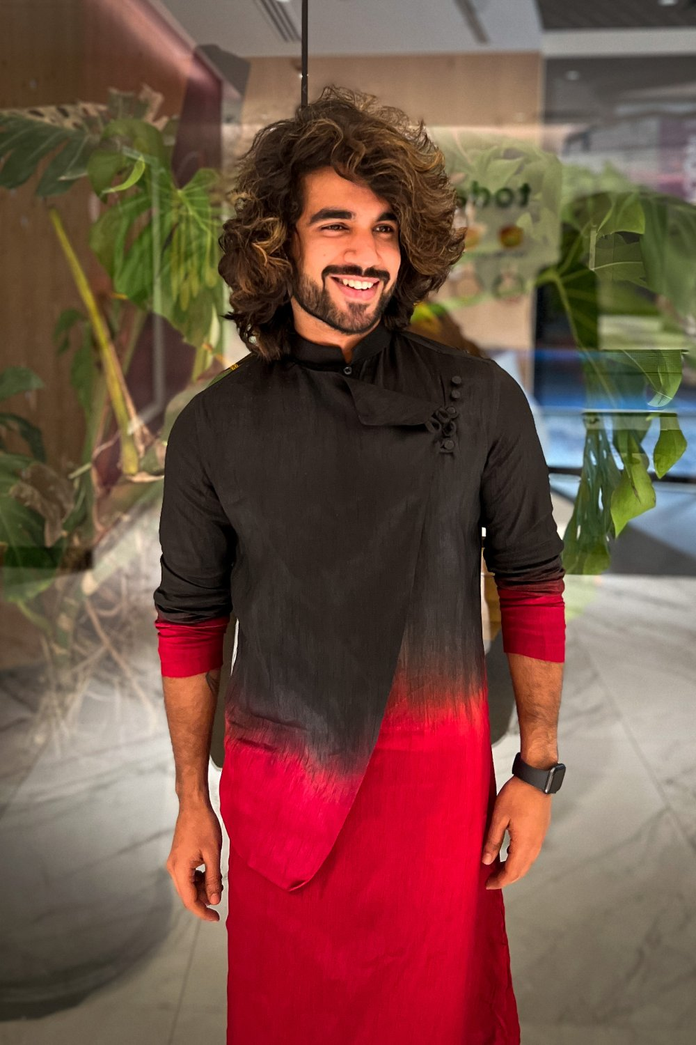 Pattern Ombre Designer Men's kurta by Hilo Design