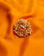 Gold-Polished Alloy Ethnic Designer Cocktail Ring - The Pari