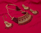 Gold-Polished Alloy Crystal & Alloy Designer Choker Necklace - The Pari