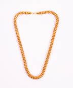 Gold-Polished Alloy Pearl Studded Chain Necklace - The Pari