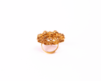 Gold-Polished Alloy Ethnic Designer Cocktail Ring - The Pari
