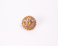 Gold-Polished Alloy Classic Ethnic Cocktail Ring - The Pari