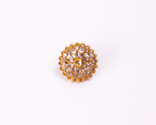 Gold-Polished Alloy Classic Ethnic Cocktail Ring - The Pari