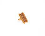 Gold-Polished Alloy Ethnic Designer Cocktail Ring - The Pari