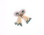 Gold-Plated Alloy Pearl Round Designer Earrings - The Pari - Distacart