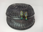 Terracotta Peacock Stud With Drop