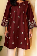 SDF Trending Short length Maroon Kurti with Embroidery Work - Distacart