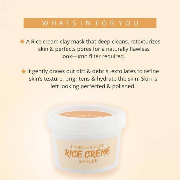 Glamveda Hydrate & Glow Rice Creme' Masque