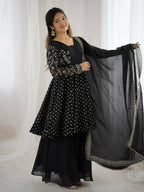 Teeya Creation Black Color Embroidery Work Wedding Wear Salwar Suit - Distacart