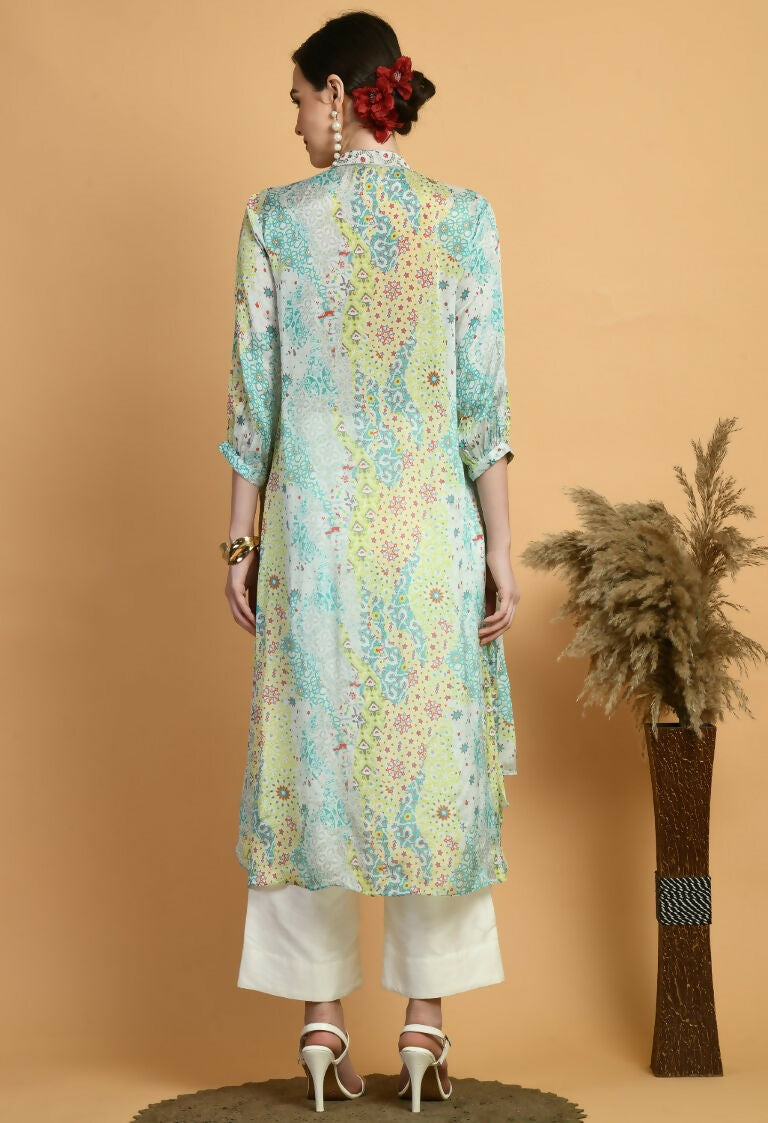 Joban Fashion Print Chinnon Kurta Set