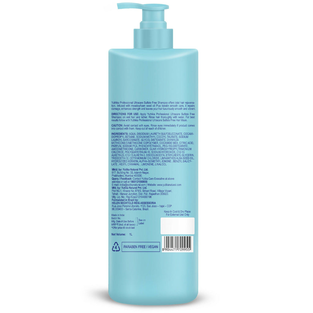 Yuthika Professional Ultracare Sulfate Free Shampoo For Women & Men