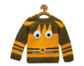 Chutput Kids Woollen Hand Knitted Lion Design Sweater - Yellow