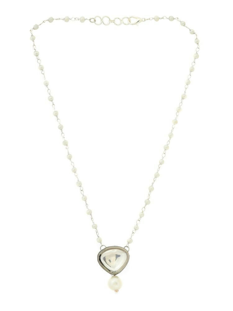 Beaded Kundan Necklace - Ruby Raang