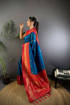 Joban Fashion Banarasi Royal Blue Woven Soft Silk Saree - Distacart
