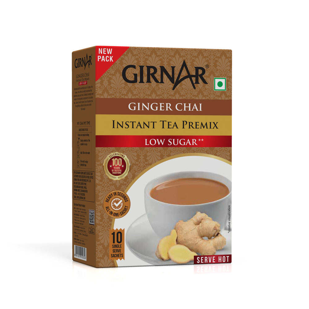 Girnar Instant Tea Premix With Ginger (Low Sugar) - Distacart