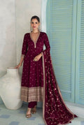 Anaita Maroon Chinon Anarkali Suit with Embroidery Sequins Work - Distacart