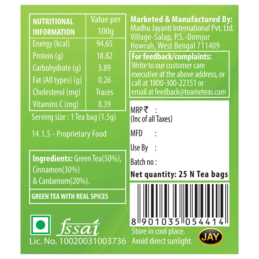 Teame Kashmiri Kahwa Uplift Tea Bags - Distacart
