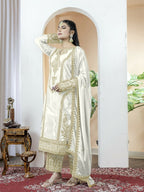 Teeya Creation White Color Chinnon Silk Embroidery Work Fully Stitched Salwar Suit - Distacart