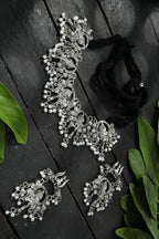 Mominos Fashion Johar Kamal Oxidised Silver-Plated Ganesha Design Necklace Choker Set - Distacart