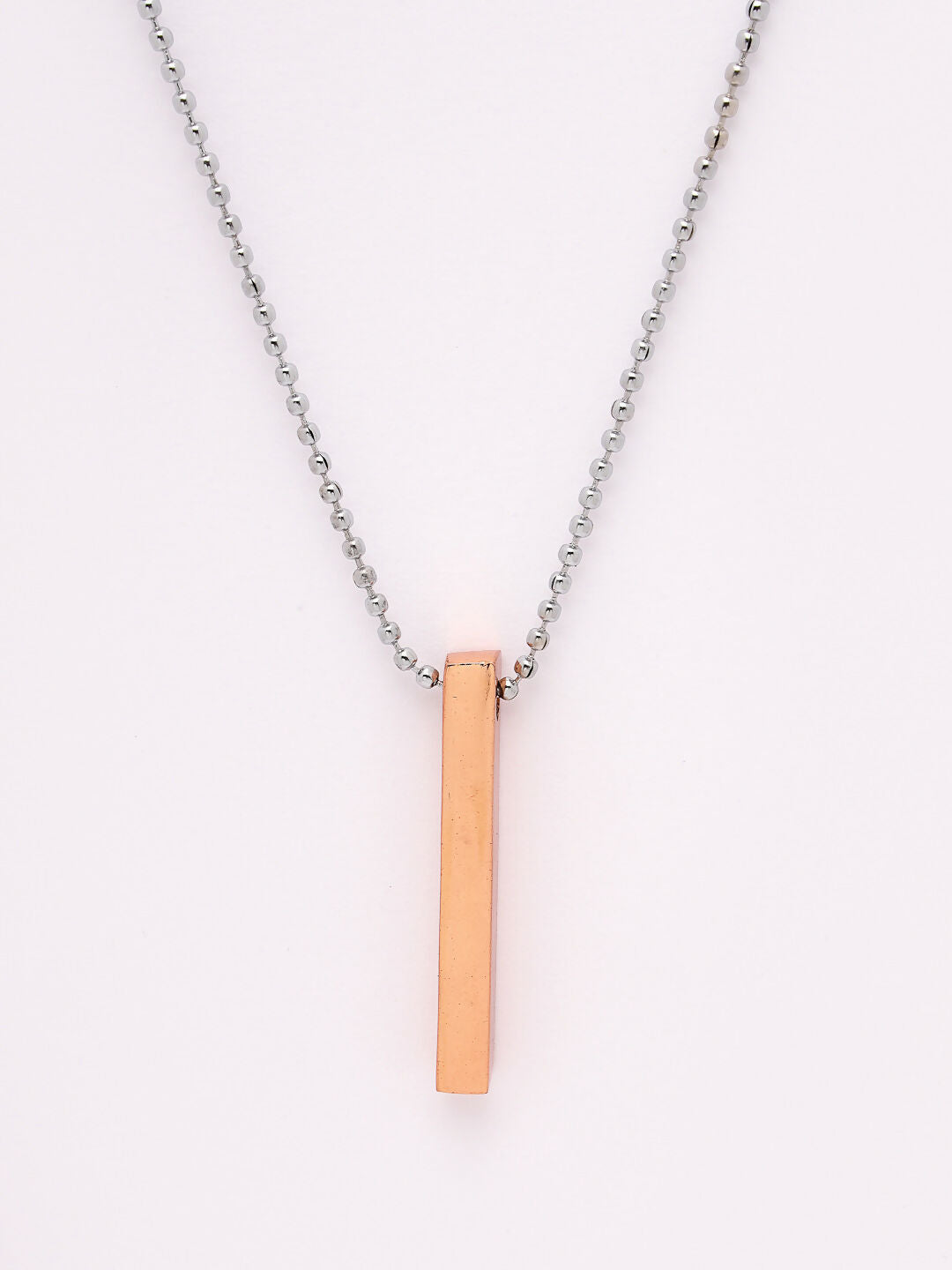 NVR Men's Set of 2 Gold & Blue Geomatric Pendent With Chain