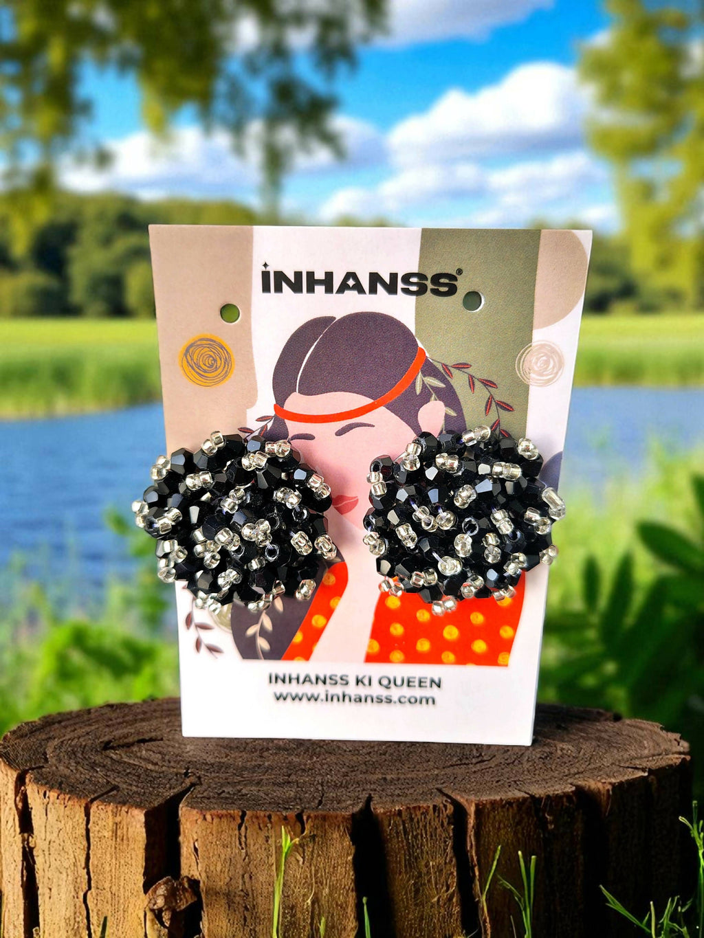 Inhanns Premium Everyday Studs - Black & White - Distacart