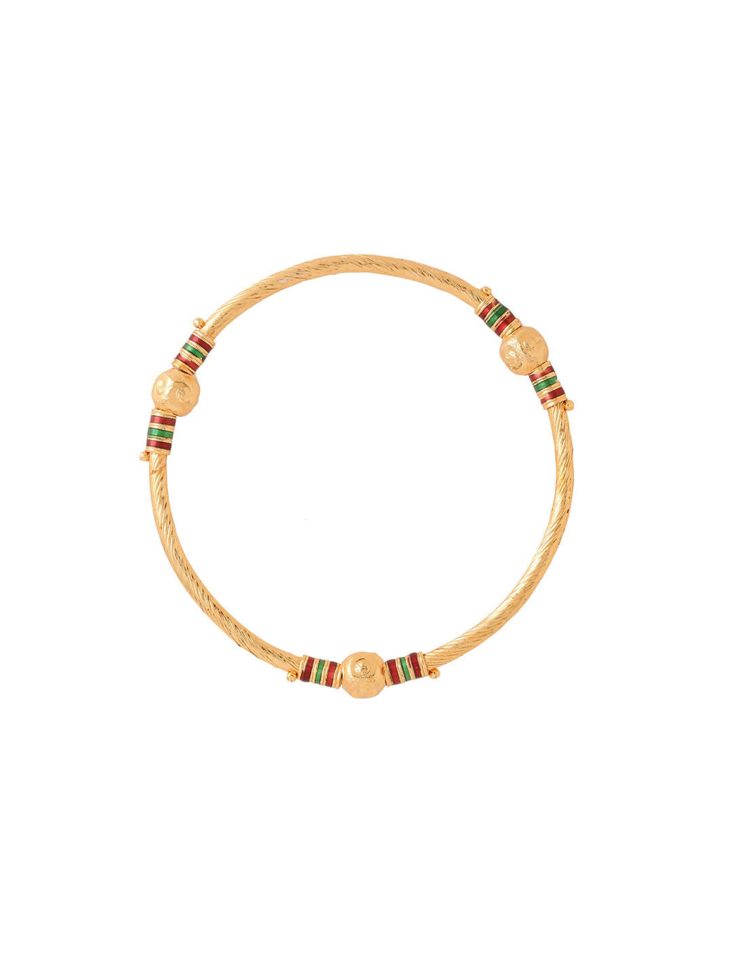 NVR Women Set of 2 Gold-Plated Traditional Bangles - Distacart