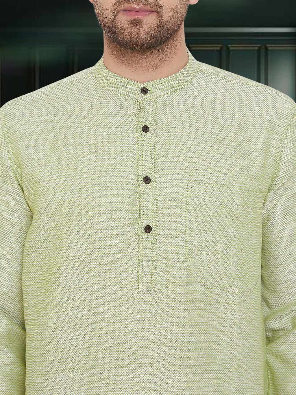 Even Apparels Men's Pure Cotton Green Kurta