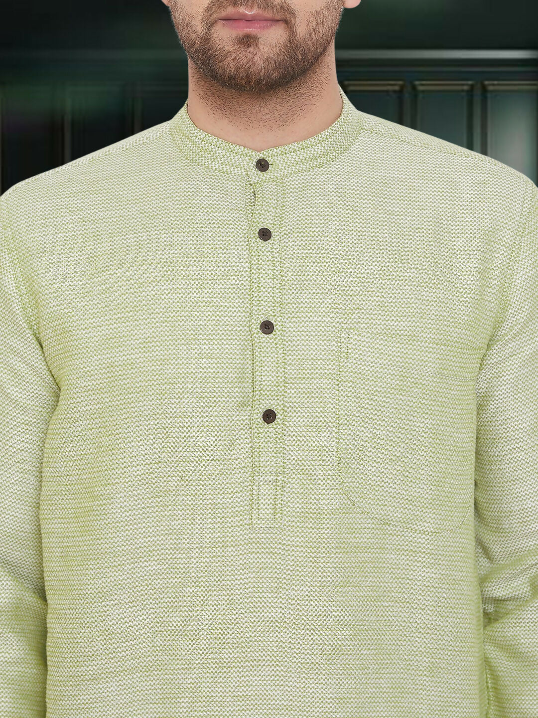 Even Apparels Men's Pure Cotton Green Kurta