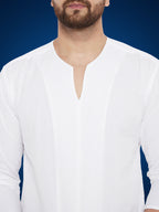 Even Apparels Men's Pure Cotton White Kurta