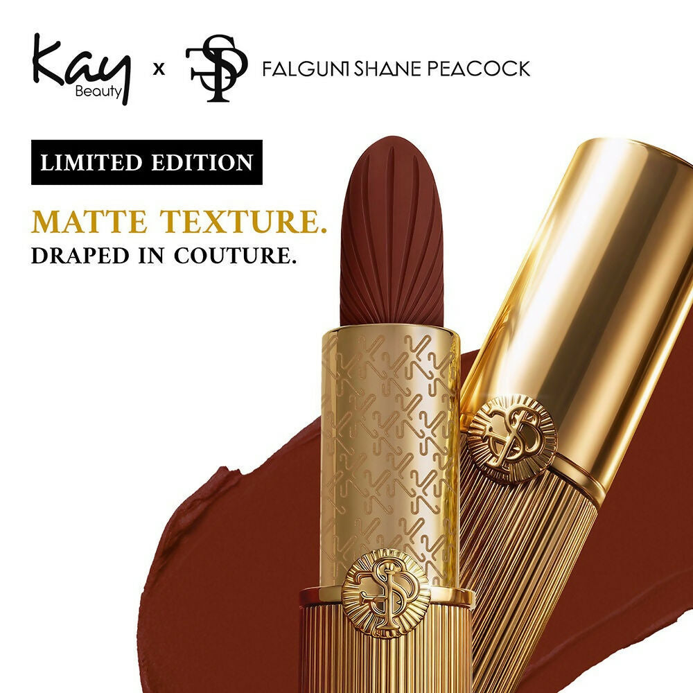 Kay Beauty x Falguni Shane Peacock Luxe Matte Lipstick - Autumn Drape - Distacart