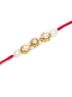 Designer kundan Rakhi - Ruby Raang - Distacart