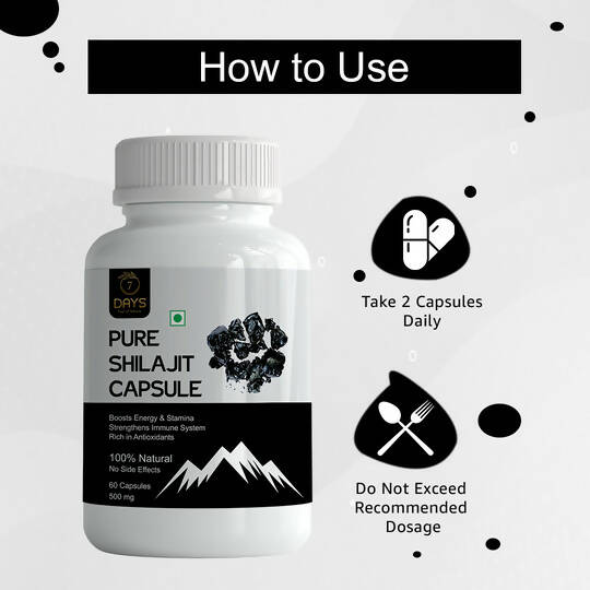 7 Days Pure Himalayan SJ Capsules bottle close-up