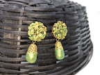 Terracotta Flower Stud With Waterdrop Earrings