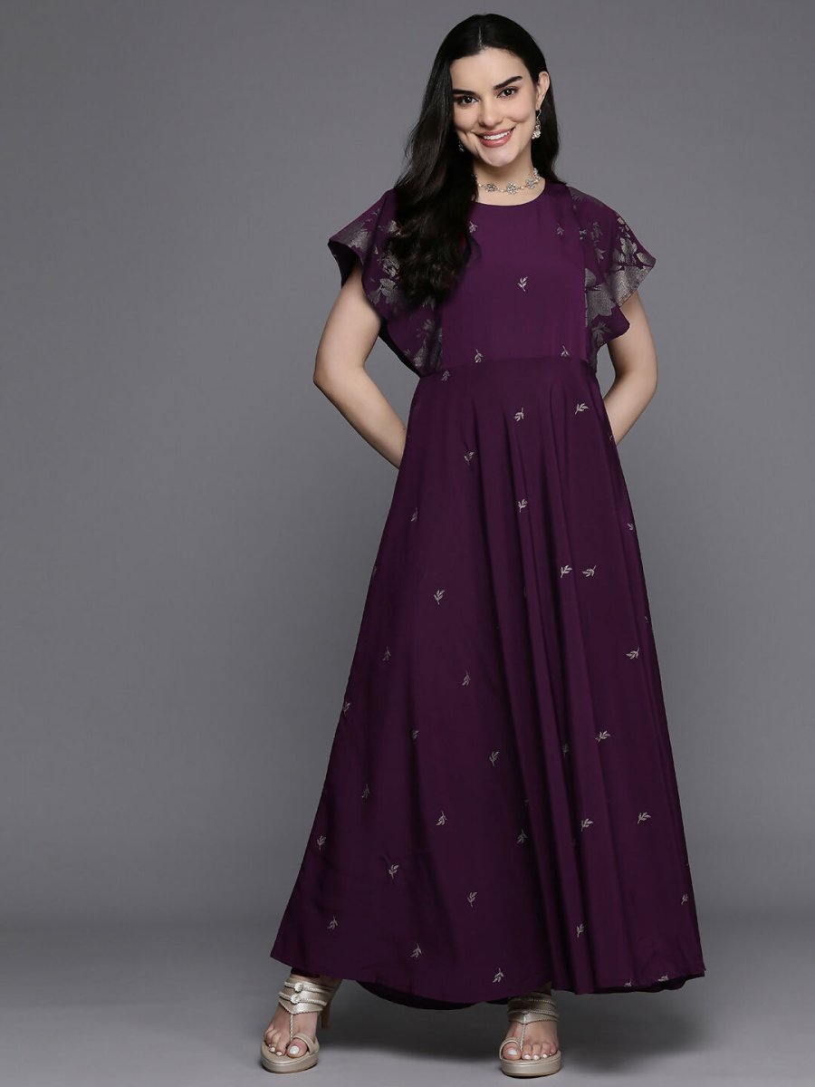 Ahalyaa Women's Traditional wear Kurta Set - Burgundy
